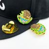 Creative Enamel Owl Brooch Authentic Mexican Hat Clip Vintage Style Cartoon Lapel Pin for Clothing and Accessories