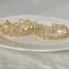 2PCS Advanced Clover Hollow Micro Inlaid Ring Bracelet Set Jewelry