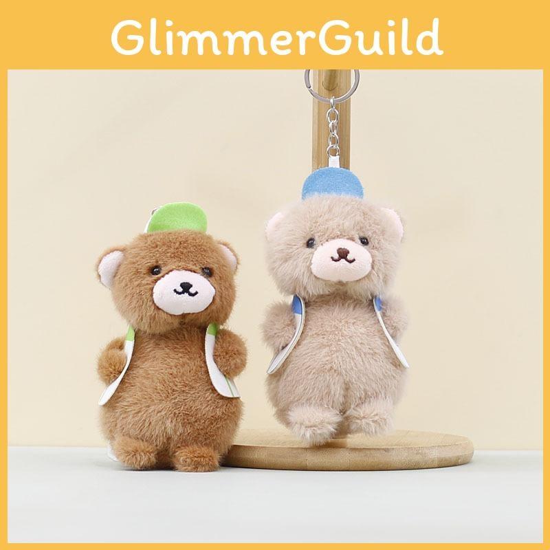 Bear Cute Cartoon Plush Doll Keychain Backpack Decoration Filling Daily Gifts