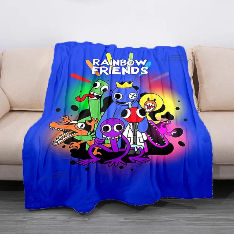 Popular Cartoon Rainbow Game Patterns Blanket Fashion Flannel Blanket Cosy Lazy Couch Cover Blanket Super Soft Sheet Mattresses