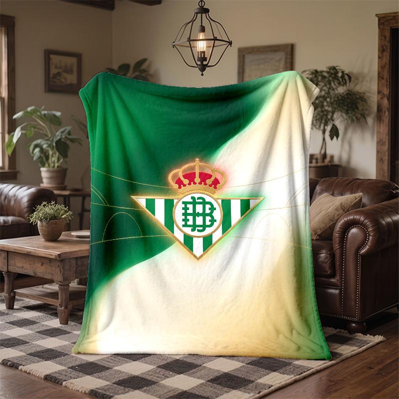 Real Betis Football Print Flannel Blanket Soft Warm Sofa Bed Throw Blanket For Home Office Bedroom