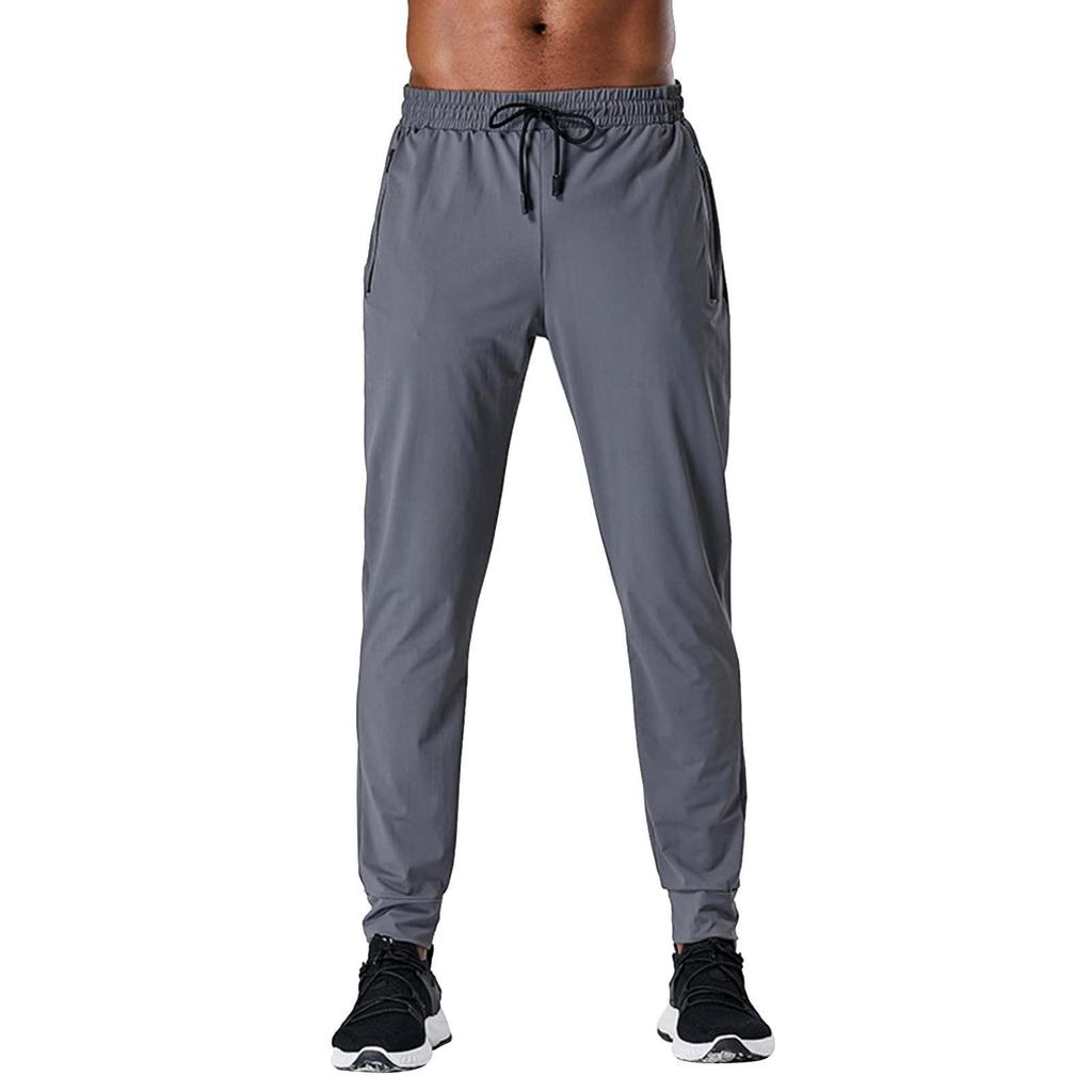 Mens Casual Jogging Color Matching Training Pants Small Feet Closed Leg Pants