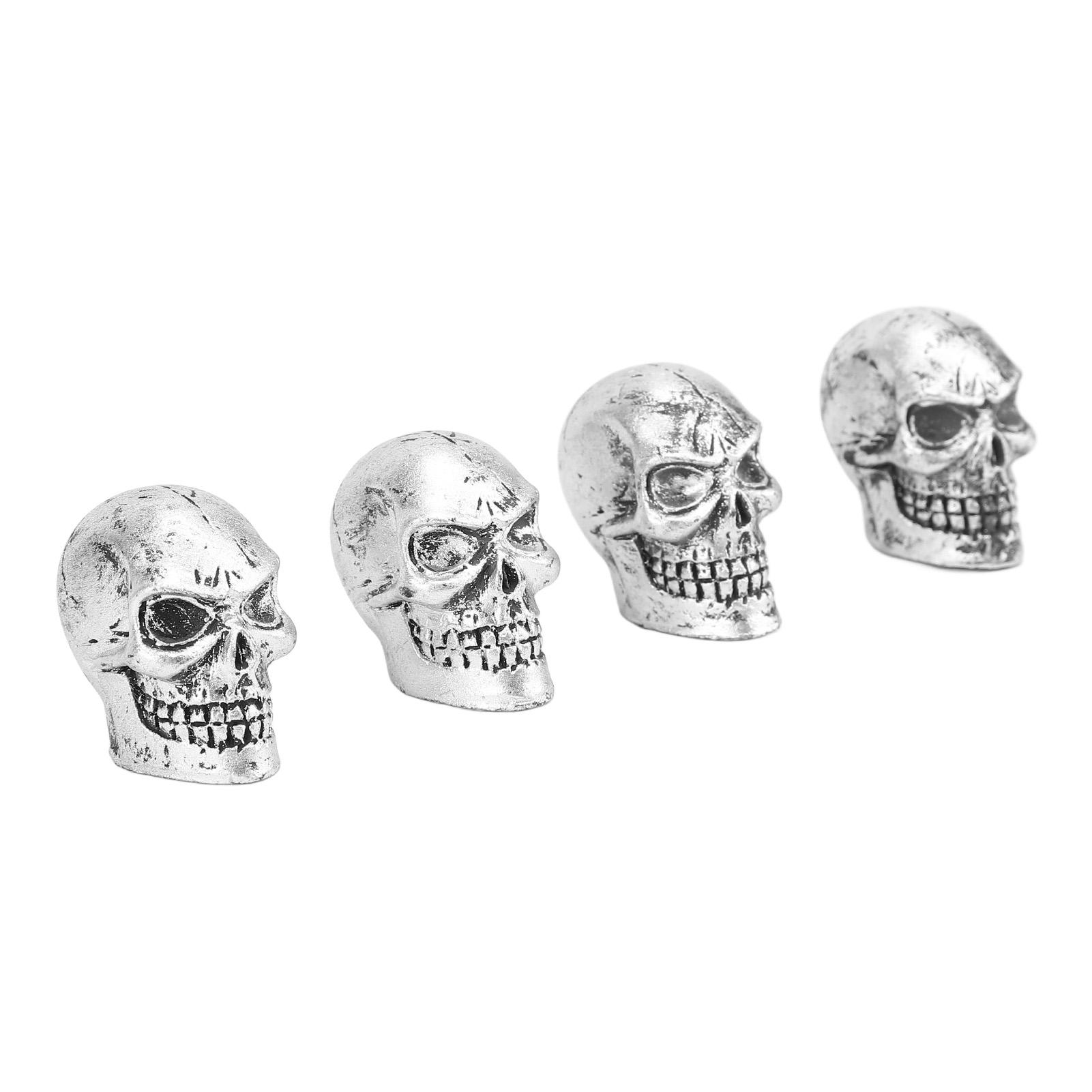 

4 шт. колпачки для штоков клапанов автомобильных шин, герметичные пылезащитные колпачки с изображением крутого черепа, универсальные для велосипеда