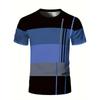 Color Block Men's Athletic Adjustment Muscle Compression T-shirt Breathable Comfortable Top For Summer Sports Fashion T-shirts