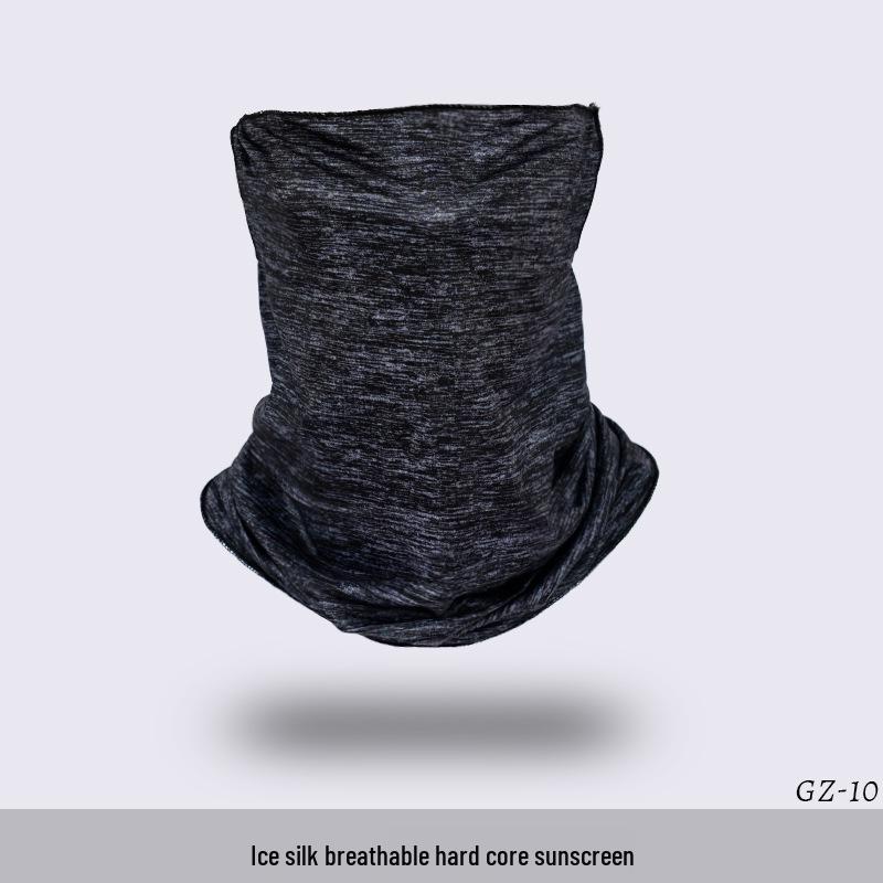 Ice Silk Ear-Hanging Face Mask - Breathable Sunshade & Neck Gaiter for Cycling & Sports