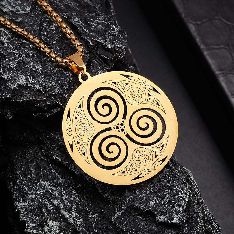 New European and American New Stainless Steel Necklace Mens Pendant Box Chain Necklace Jewelry