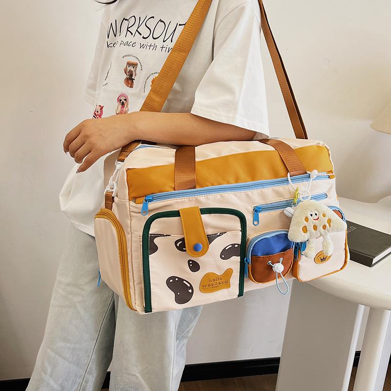 Dry and wet separation large-capacity sports fitness bag women's multi-functional hand shoulder luggage bag business trip storage bag