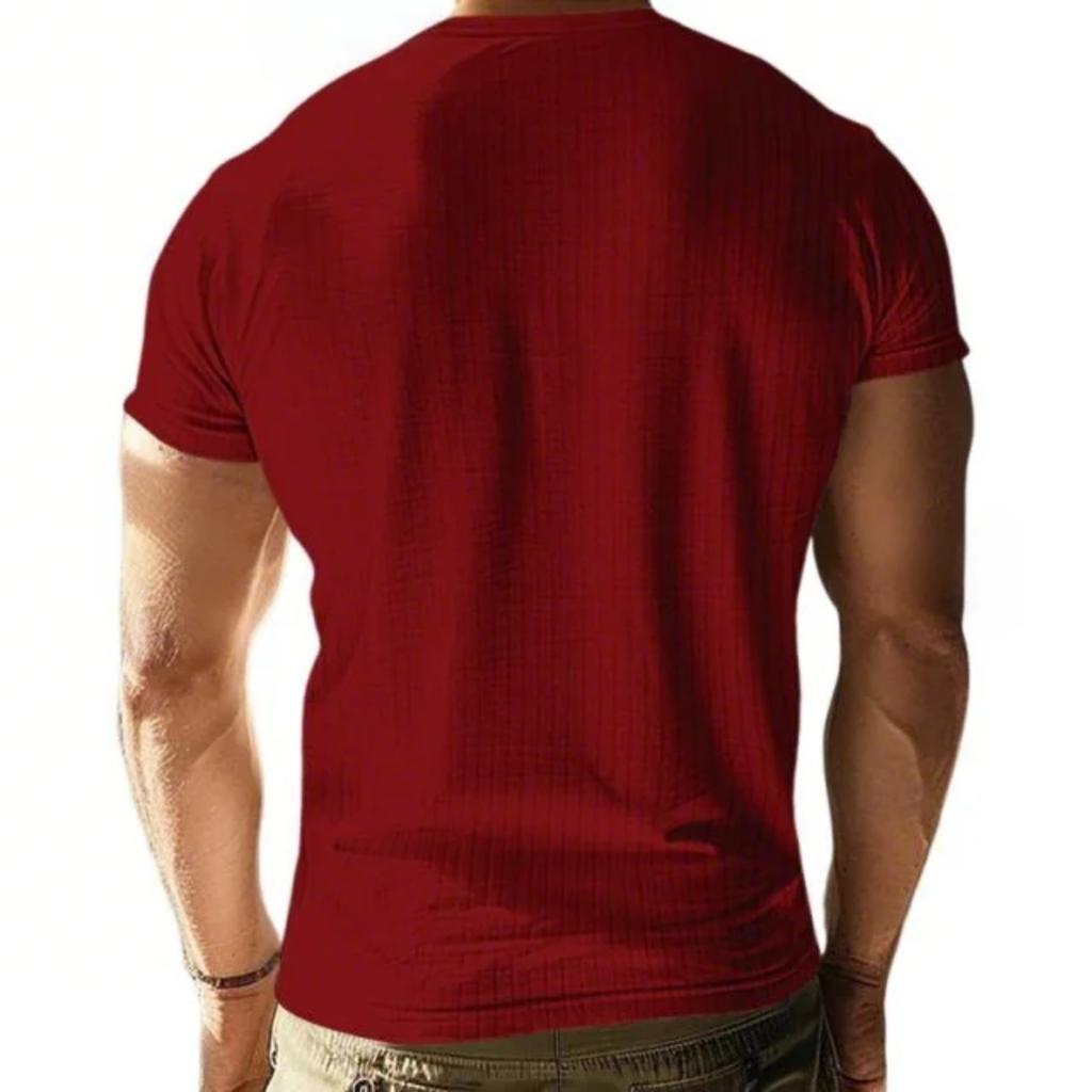 Color Men's New Summer Short Sleeve Shirt Casual Knit T-shirt