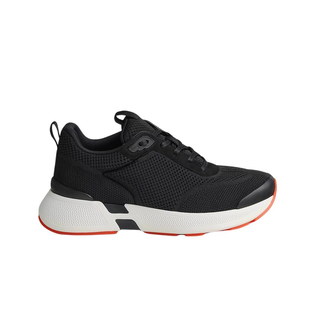 Hermes Heros Sneakers Technical Knit Suede Goatskin & Noir Blanc