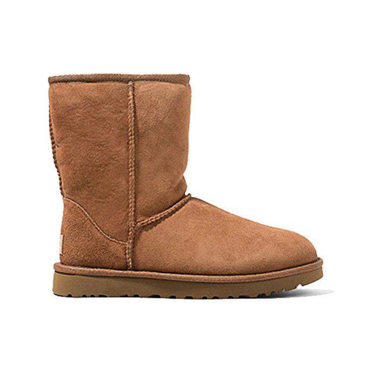 UGG CLASSIC SHORT Sheepskin Fleece lined Snow Boots Women's Chestnut 1016223-CHE