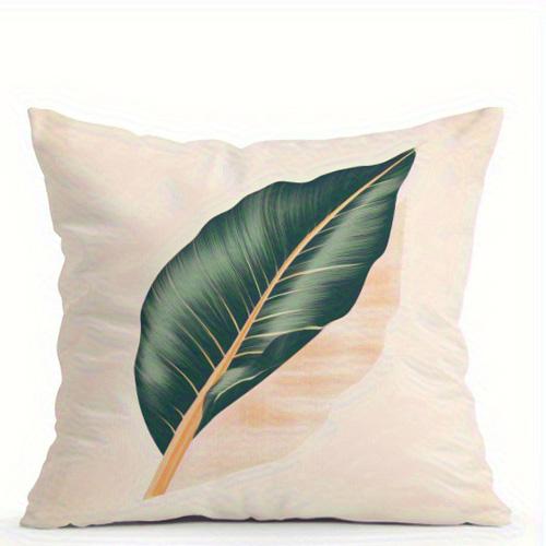 Home Decor Sunset & Leaf Pattern Decorative Pillow Covers Pattern Cushion Cover Suitable for Sofa Bedroom Car Pillow Cover