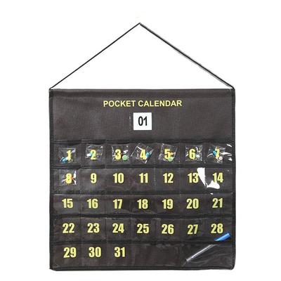 Vlies Wandkalender Organizer Attraktive Dekorative Kalendertasche Aufbewahrungstaschen Platzsparend mit Taschen