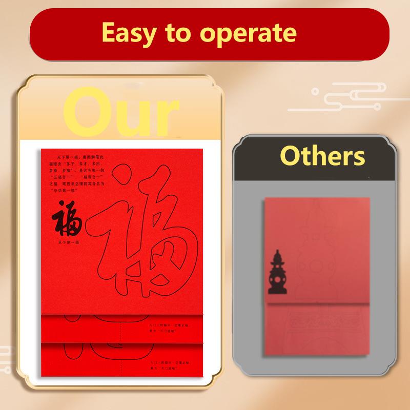 New 30PCS New Year Spring Festival window Paper Cuttings handmade DIY Suit Chinese Handmade Paper Cutting Kit Decorations Gifts