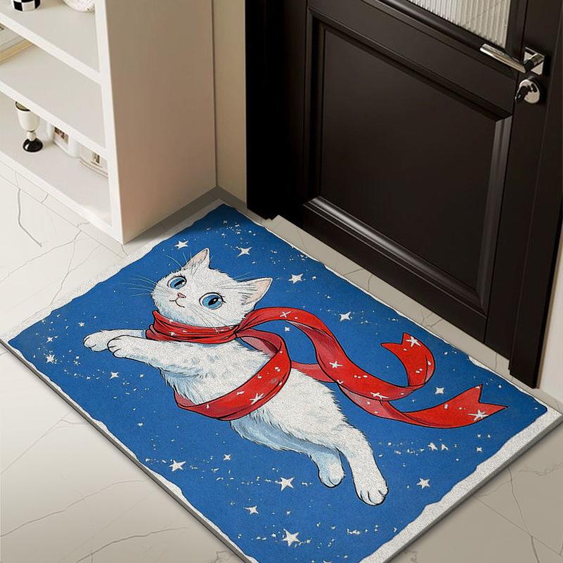 Home Silk Ring Non-slip Mat Home Creative Halloween Pumpkin Door Door Dust Mat Mat Mat Mat Mat Mat Carpet