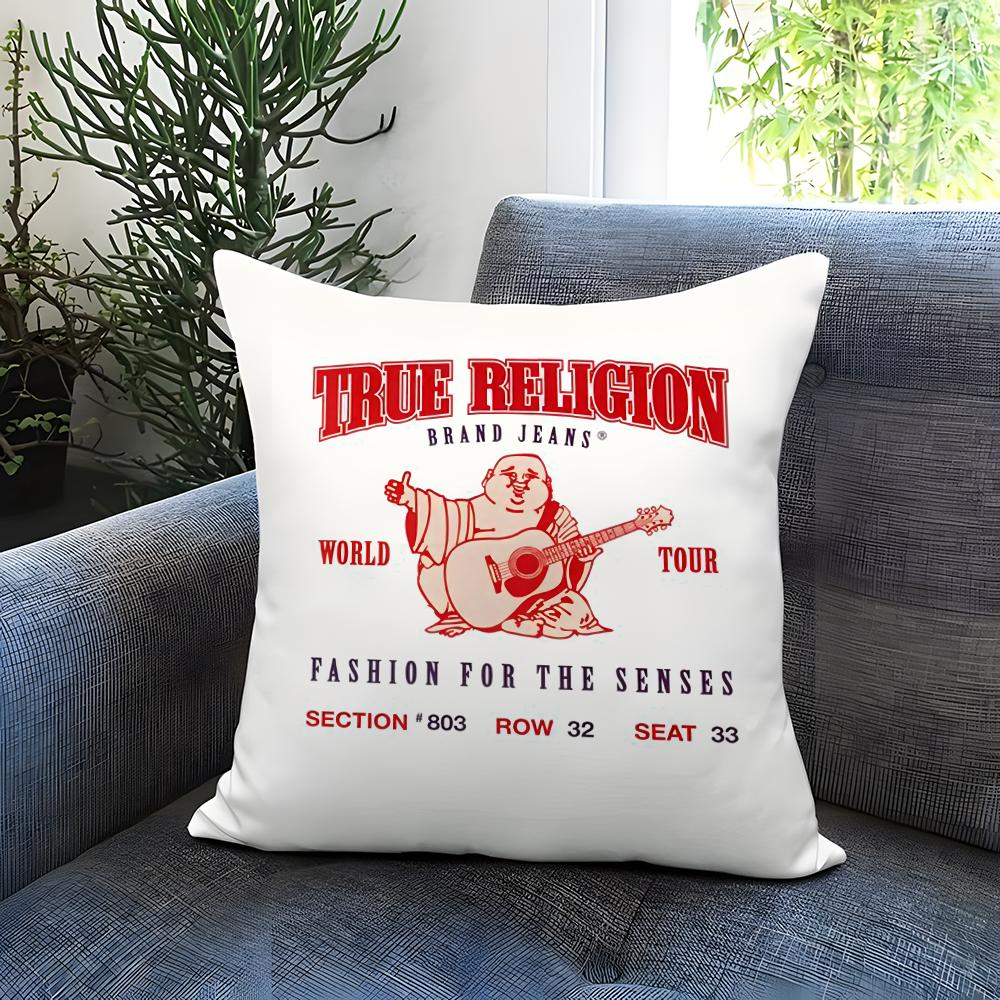 

Brand T-True ReligionS Cushion Cover Comfortable Reversible Pillow Cover Ideal for Car Sofa Bedroom & Beyond 30cmx30cm
