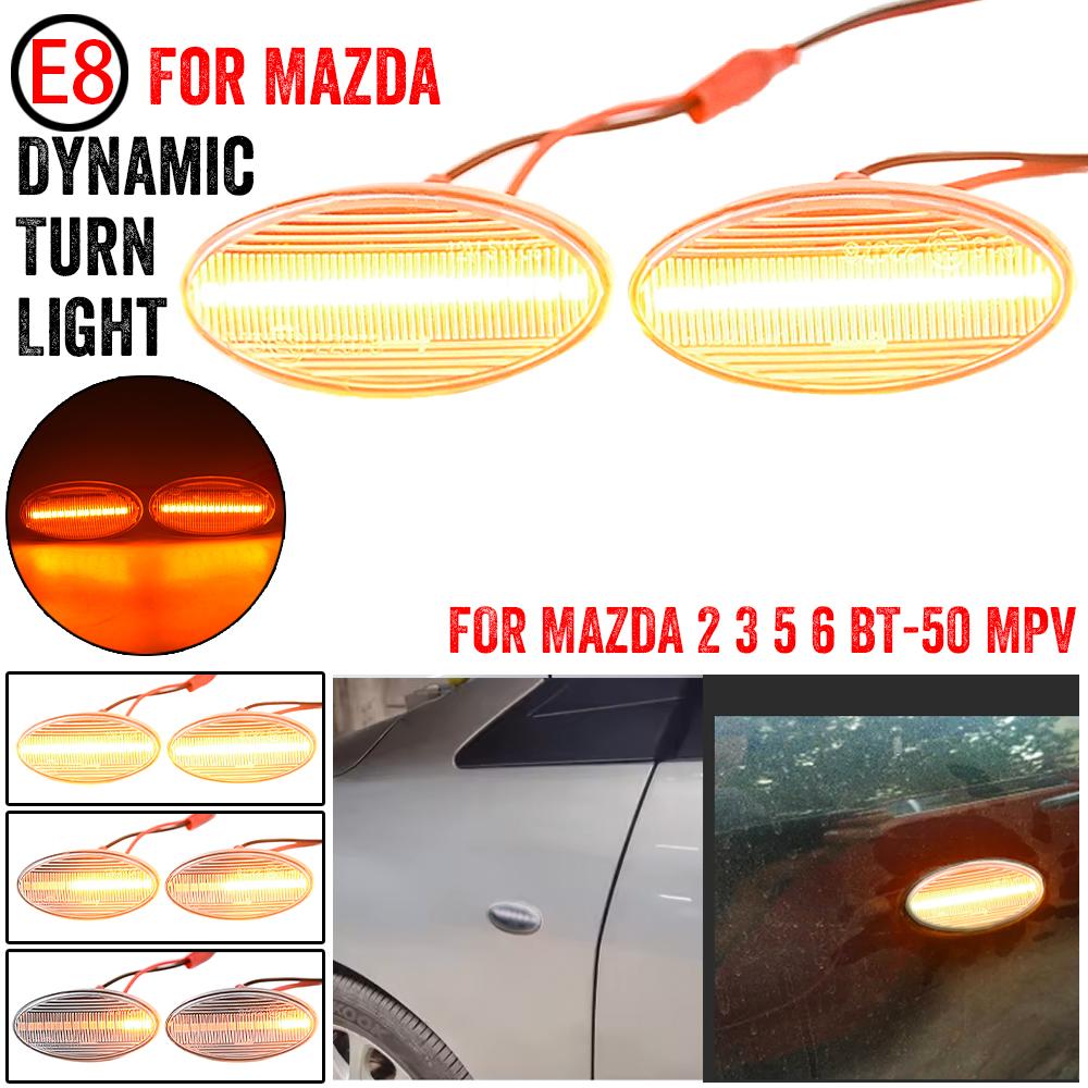 For MAZDA 2 3 5 6 BT-50 MPV II Turn Signal Side Marker Light LED Dynamic Flasher Repeater Blinker 2006 2007 2008 2009 2010