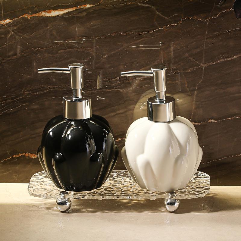 340ml high face value ceramic hand sanitizer bottle Hotel bathroom shower gel shampoo lotion separate bottles seifenspender