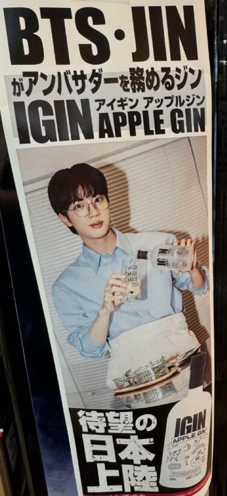 [USED] IGIN APPLE GIN 500ML 40% Made in Japan - Carry Bag