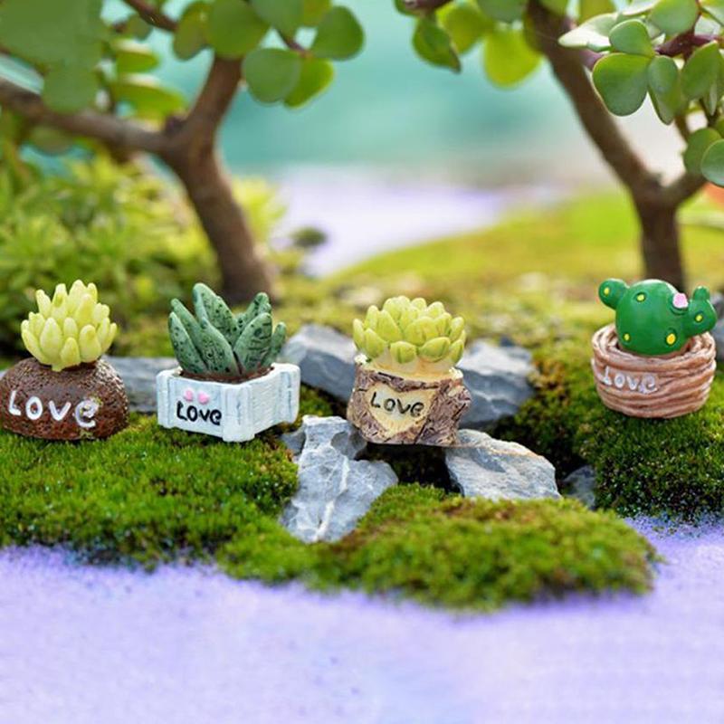 Lifelike Mini Artificial Fleshy Cactus Plant Landscape Decorative Potted Plants