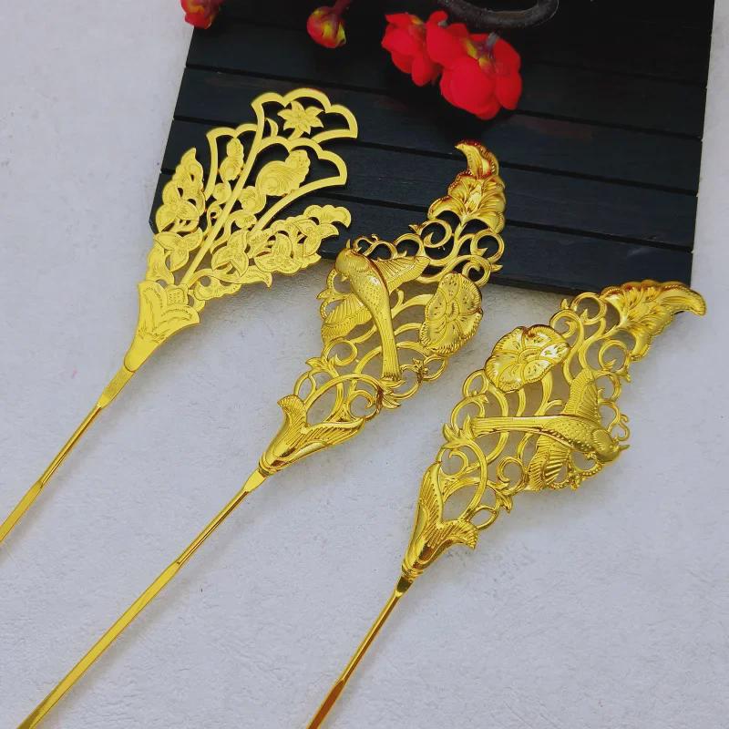 Yizhan Doppelseitiger DIY Haarnadel im Tang-Stil Hanfu - Antiker Übergroßer Kopfschmuck