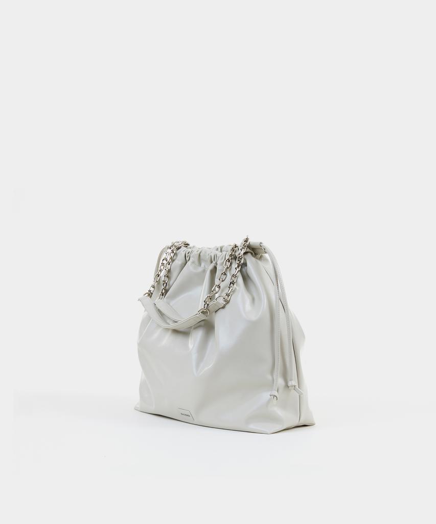 Badgigi Chain Drawstring Bag Light Grey
