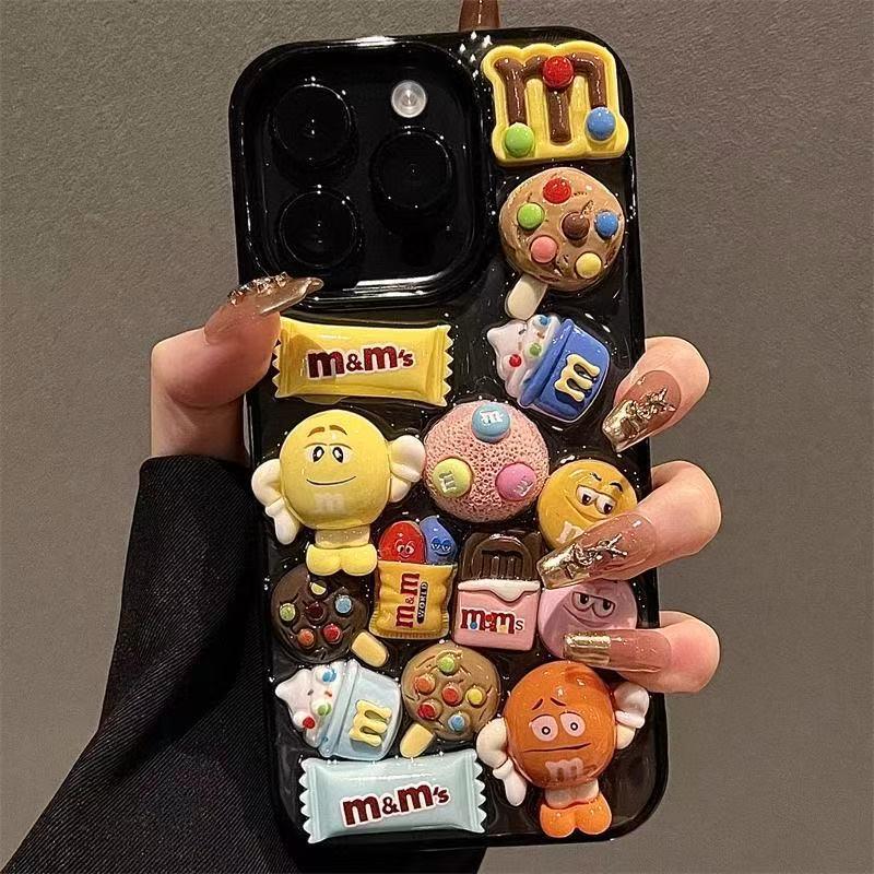 Apple iPhone 17 3D Cartoon M&M's Cookie and Ice Cream Case