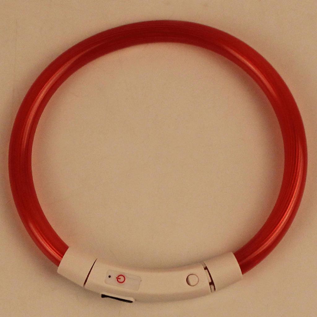 Nové LED světlo na obojky pro psy USB dobíjecí svítící obojky s bleskem pro domácí mazlíčky