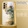 Fantastic white kitten For Samsung A50 A51 A52 A53 A54 55 56 14 15 13 16 26 31 32 33 34 35 70 71 72 73 Golden glass phone case