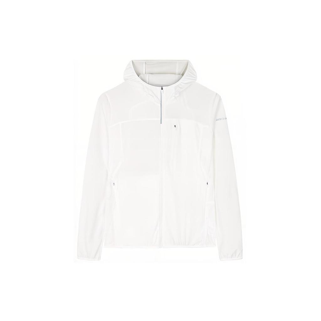 Anta Outdoor Series Solid Color Zip UV Resistant Sports Sun Protection Jacket Women Jackets Paper-White 162420613-1