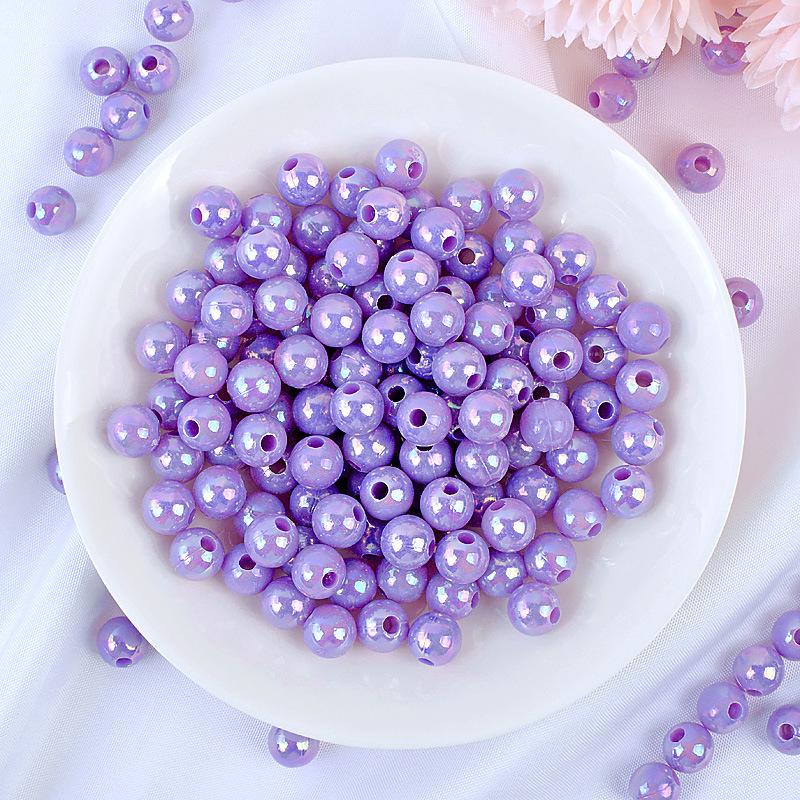 Acrylic Solid Color Round Beads for DIY Jewelry Bracelet Making