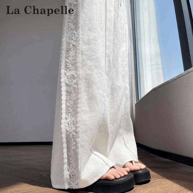 La Chapelle Women s Tencel Wide-Leg Denim Pants S