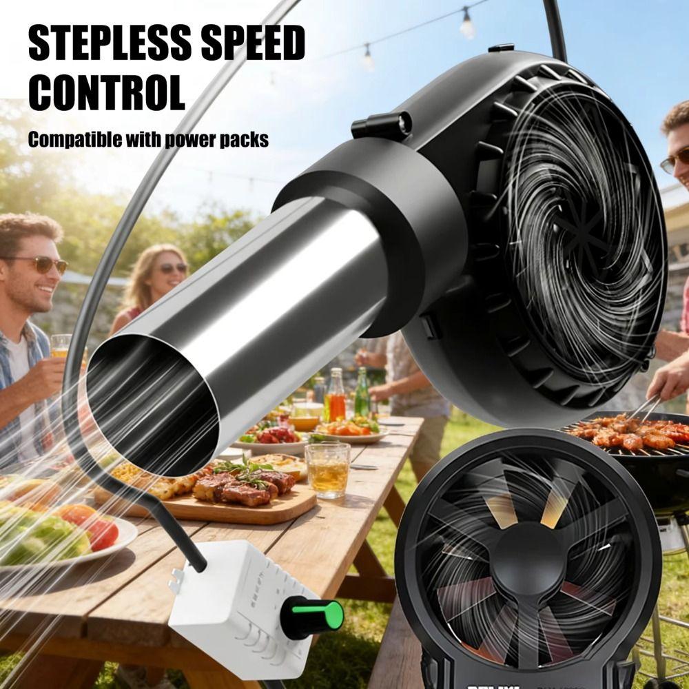 USB Power Supply Handheld Barbecue Fan Adjustable Speed Barbecue Blower BBQ Fan  Outdoor Grill