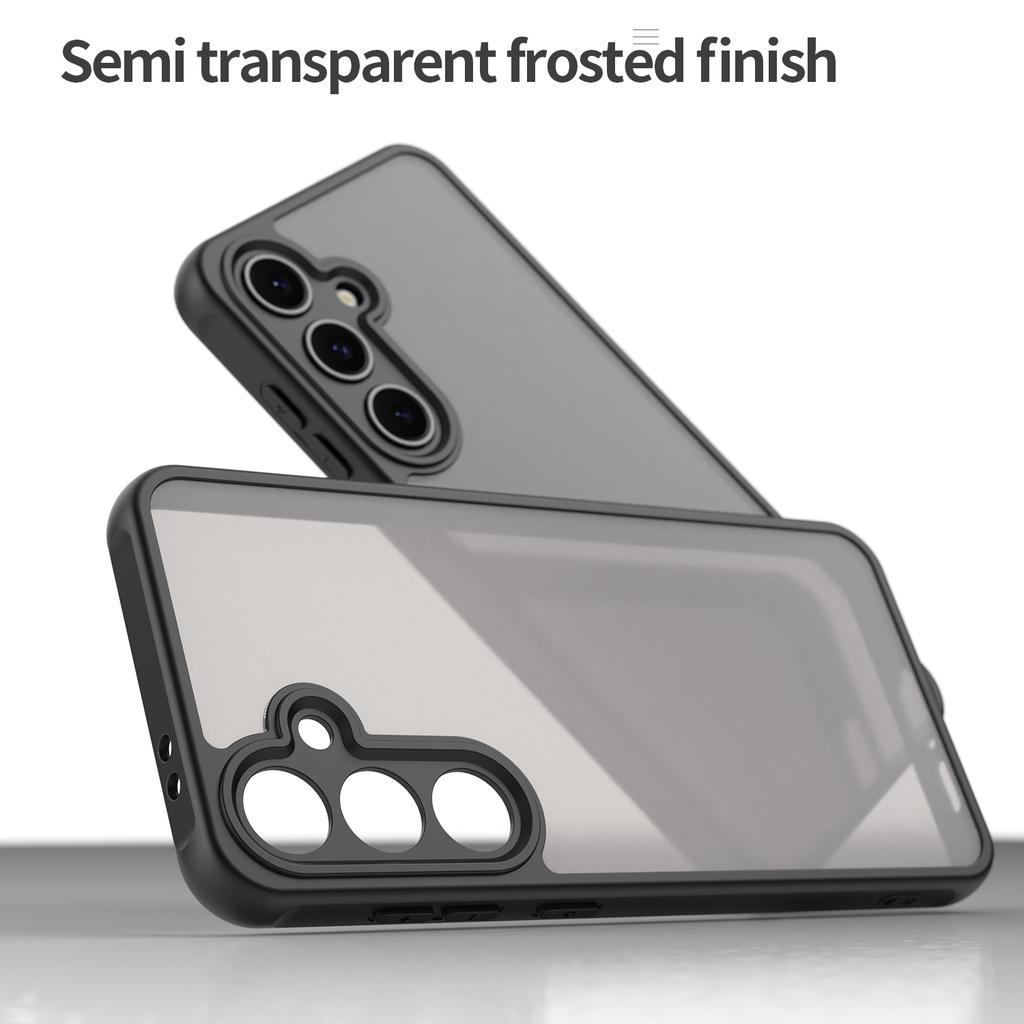 For Samsung Galaxy S24 FE Case with Screen Film WANLONFENG FD Series Skin Touch TPU PC Phone Back Cover