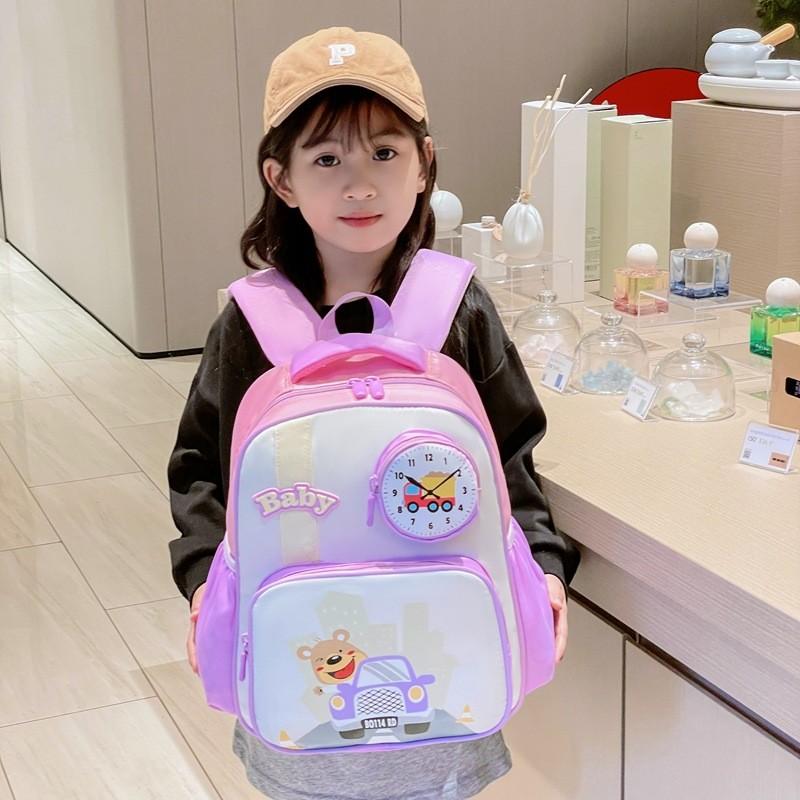 Cute And Breathable Nylon Children's Backpack Featuring Fun Animal Patterns