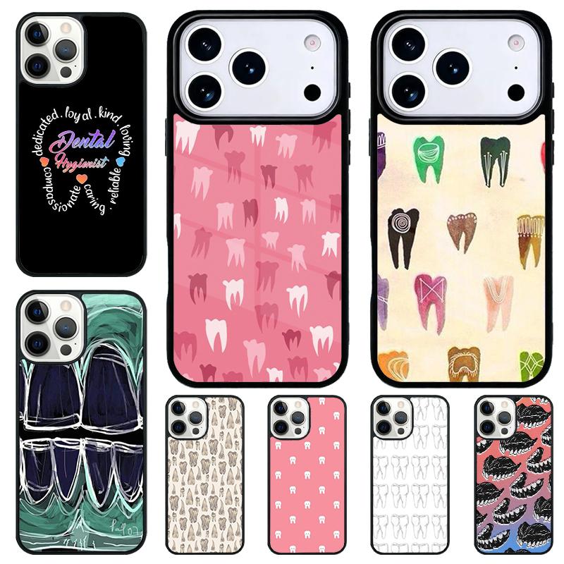 Dentist Tooth Dental Hygienist soft Phone Case for iPhone 17 Air 16 15 11 12 14 13 Pro Max Shockproof Cover
