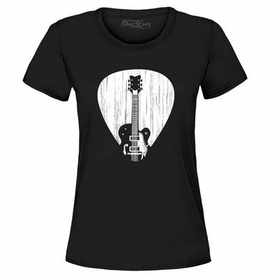 Guitar Pick Women's T-Shirt Bass Guitar Player Guitarist Musician Shirts