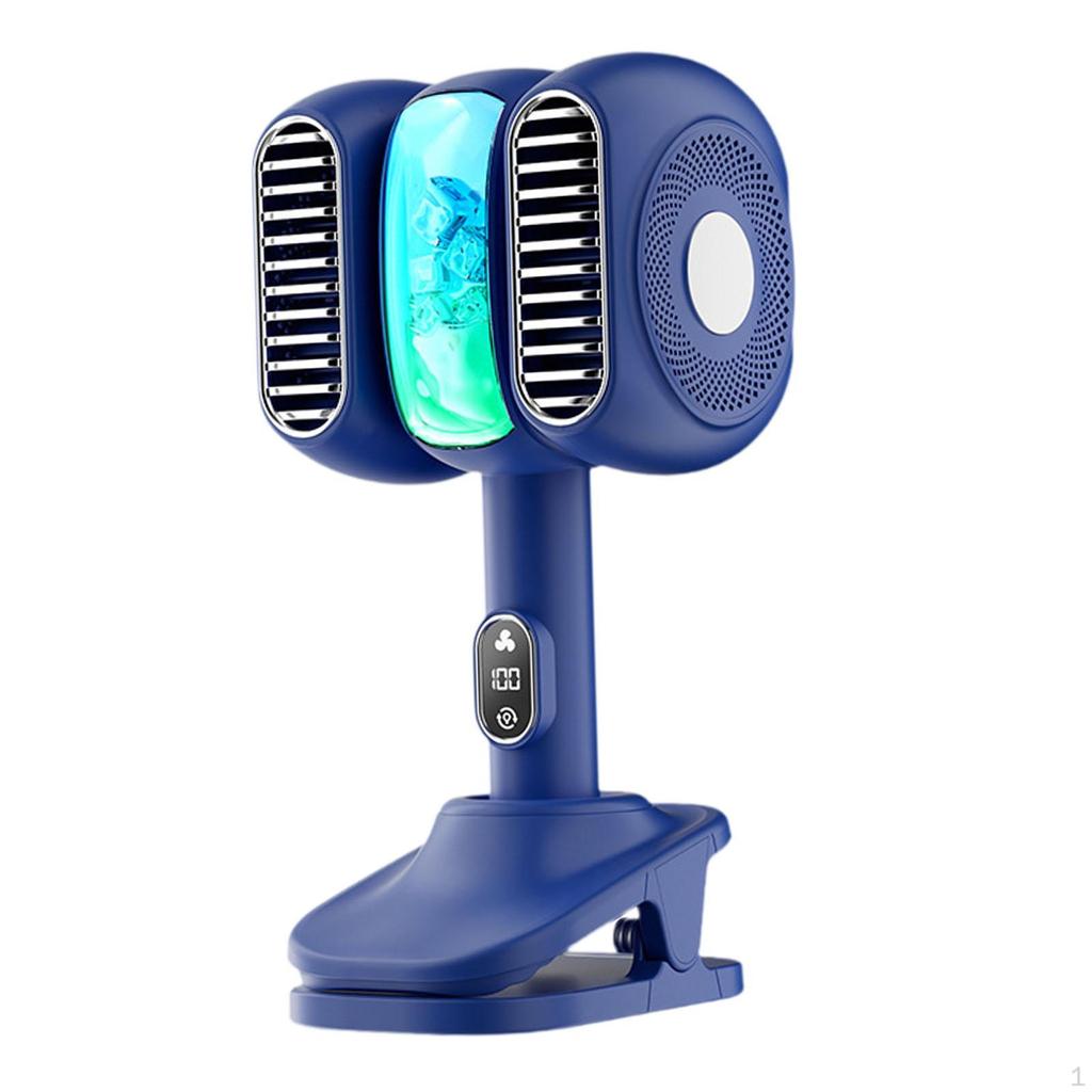 Schreibtischventilator Persönlich mit Klemme 5 Geschwindigkeiten Leise Bedienung USB zum Kühlen für Zuhause Bett