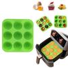 9-hulls silikonkakeform Matkvalitets firkantet bakeform for kaker, iskrem, gelé Slipplett Høy temperaturbestandig DIY bakeverktøy