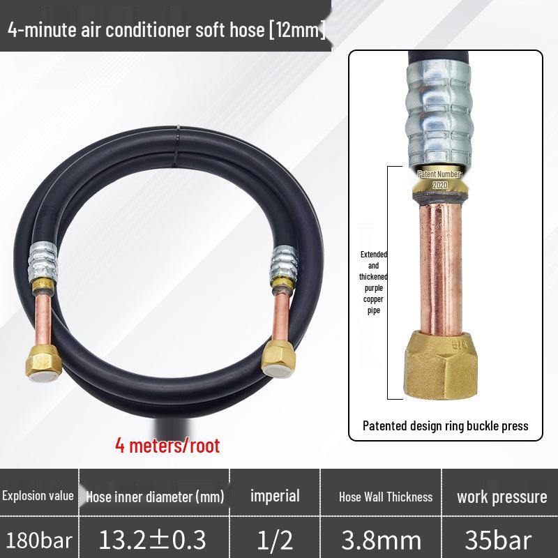 Air Conditioner Copper Connection Hose for Indoor/Outdoor Units - 1HP To 5HP Compatible, Weld-Free Design
