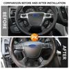 Steering Wheel Cover Sequins Trim Sticker ABS Chrome for Ford For Focus 3 Kuga Escape CMAX Grand 2011-2017 Models