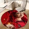 1pc Descendants The Rise of Red1 Design Printed Area Round Carpet for Bedroom Living Room Home Decor Rugs Mat Non Slip Mat Rug for Bedside