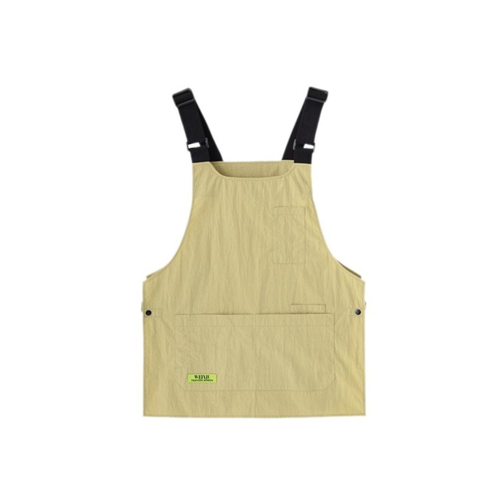 

Japanese Style Vest Apron Adjustable Cooking Apron Simple Resistant Dirt Apron Female зелёный