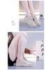 2025 Girls' Summer Korean Style Flyknit Hollow-Out Casual White Shoes K1506