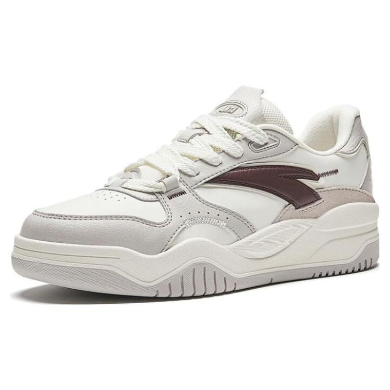 Anta Wave Shoes Slip-Resistant Low-Top Skateboard Shoes Women's White Gray Sneakers 922348003-3