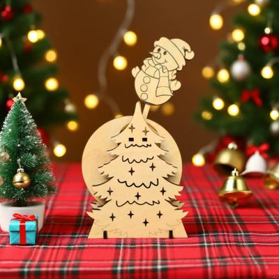 Wooden Rocking Santa Decoration Handcrafted Christmas Figurine for Windowsill Tabletop Festive Home And Shop Decor