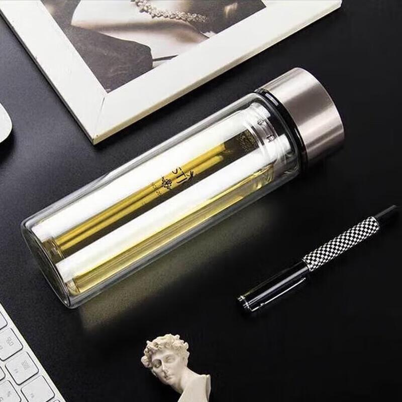 Fuguang Double-Layer Borosilicate Glass Cup with Tea Infuser