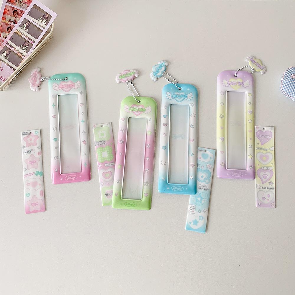 Long Bookmark Photocard Frame Bookmark PVC Card Cover Idol Card Display Protector  Card Decor
