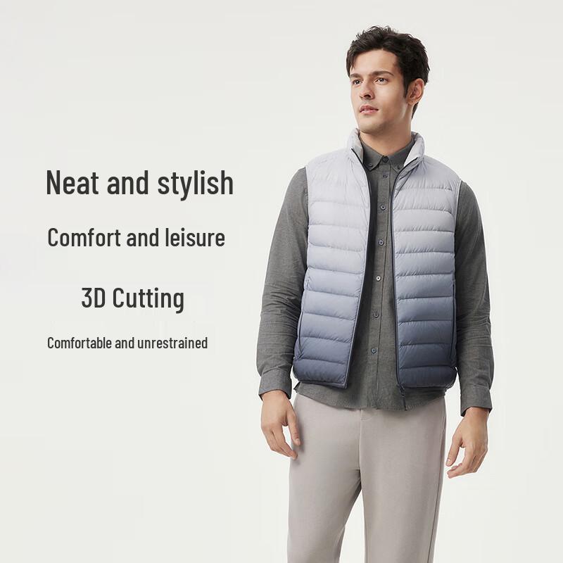Tanboer Men's Lightweight Stand Collar Down Vest