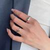 Sweet Geometric Croissant Open Ring for Women - Trendy Hollow Star Design