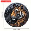 2d Flat 20*20cm, Round Wooden Sign, Lion Sign Decor Gifts Theme, for Hotel, Cafe, Home, Kitchen, Garden, Bedroom, Bar Wall Decor.